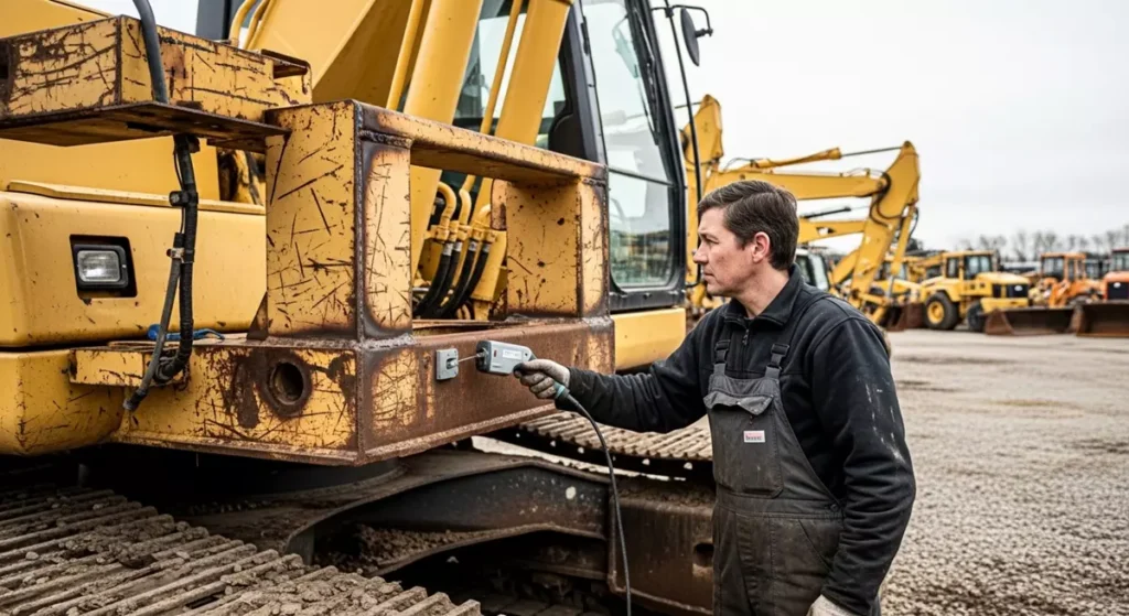 Weryfikacja ramy w używanej maszynie budowlanej